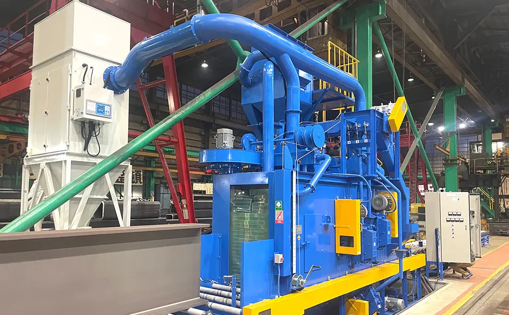 HB-1300R:大型H型鋼材用ショットブラスト機